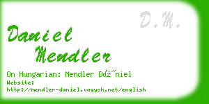 daniel mendler business card